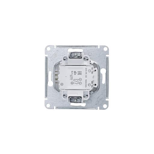 GLOSSA Выключатель двухклавишный с подсветкой схема 5а платина фото 3