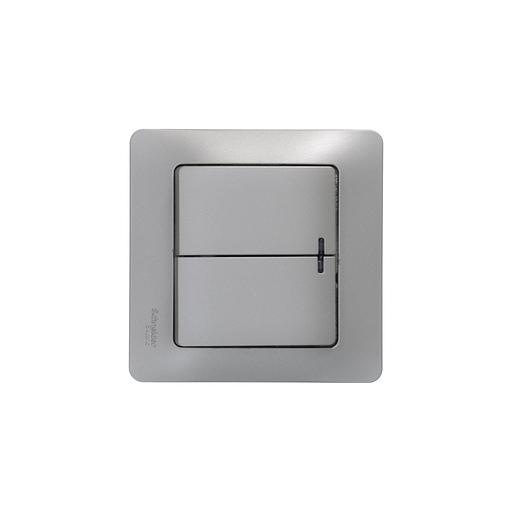 GLOSSA Выключатель двухклавишный с подсветкой схема 5а платина фото 5