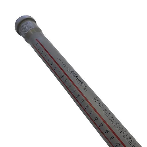 Труба канализационная 32x2000 мм НТЕМ однораструбная, серая фото 3