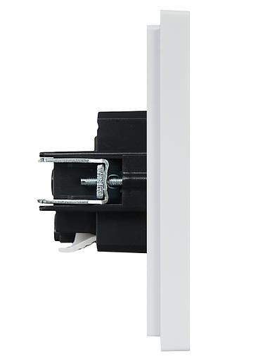 FORTE&PIANO Розетка 1-местная с заземлением без защитных шторок безвинтовое крепление 16А FP214 белый IEK фото 4