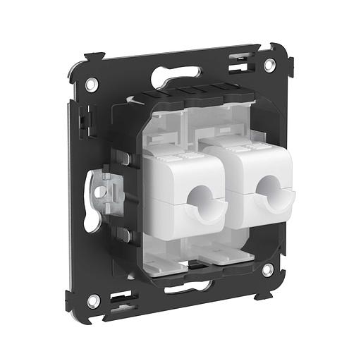 Avanti Компьютерная розетка RJ-45 без шторки в стену, кат.5е двойная, Белое облако фото 3