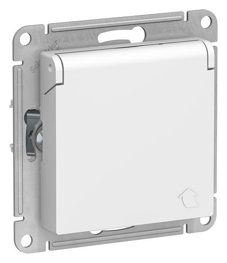 ATLASDESIGN РОЗЕТКА с заземл. со шторками с крышкой, 16А, IP20, механизм, ЛОТОС фото 2