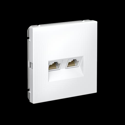 ARTGALLERY РОЗЕТКА двойная компьютерная RJ45+RJ45, кат. 5е, механизм, БЕЛЫЙ фото 2