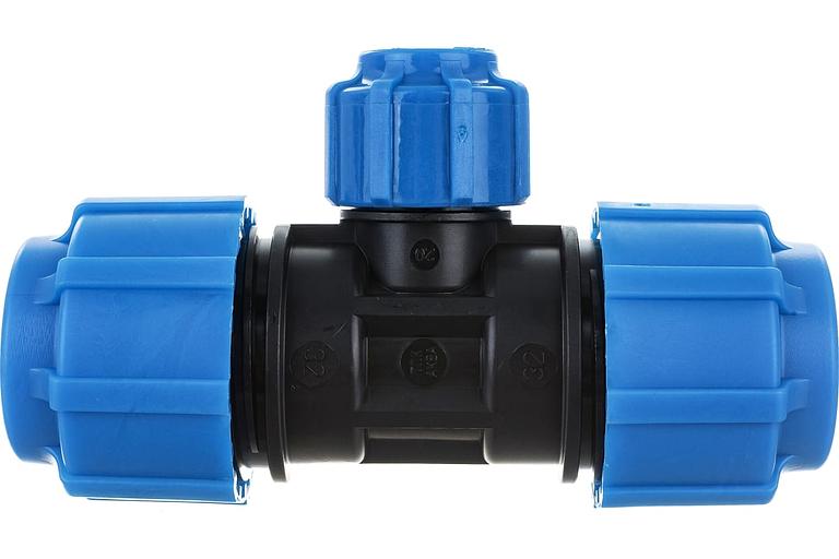 Тройник ПНД компрессионный 32x20x32 фото 3