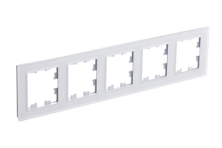 ATLASDESIGN NATURE рамка пятипостовая, МАТОВОЕ ОРГАНИЧЕСКОЕ СТЕКЛО БЕЛЫЙ фото 1