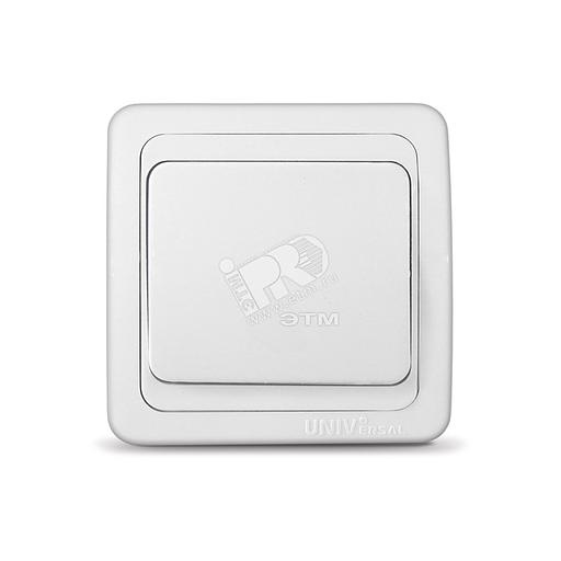 Валери Выключатель одноклавишный белый скрытый фото 1