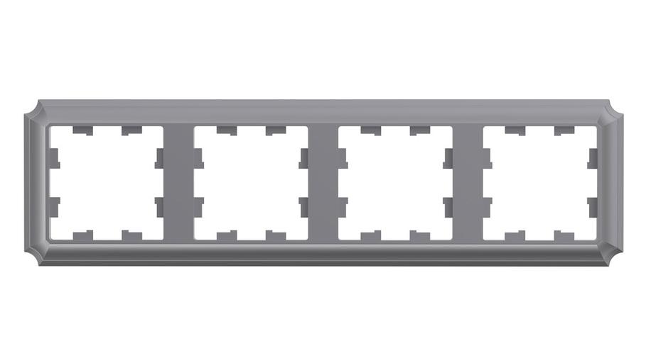 ATLASDESIGN ANTIQUE 4-постовая рамка, универсальная, СТАЛЬ фото 1