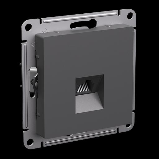 ATLASDESIGN РОЗЕТКА компьютерная RJ45, кат. 5Е, механизм, БАЗАЛЬТ фото 2
