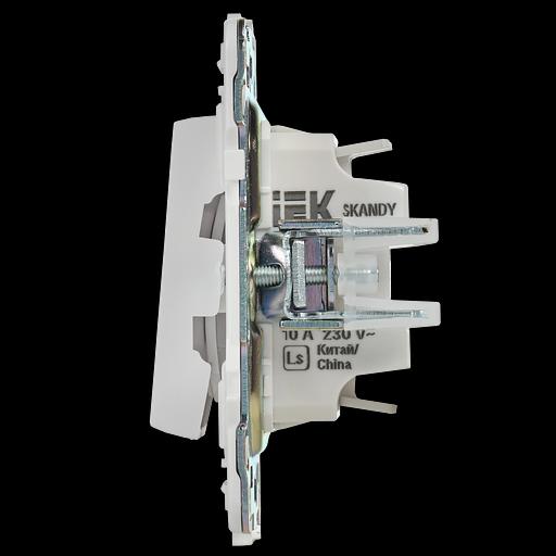 SKANDY Выключатель 2-клавишный 10А SK-V04W арктический белый IEK фото 4