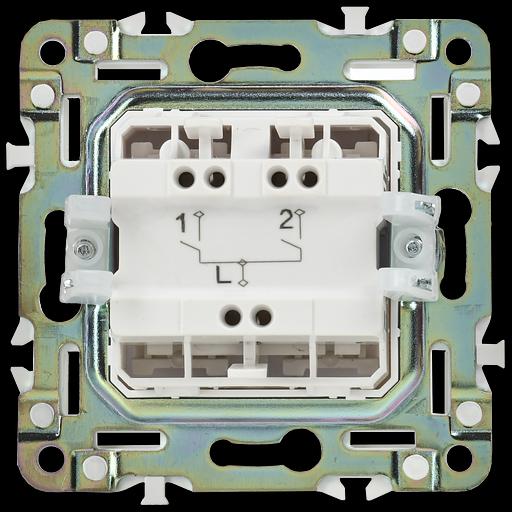 SKANDY Выключатель 2-клавишный 10А SK-V04W арктический белый IEK фото 6