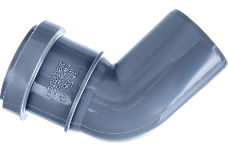 Отвод канализационный 67 град. 50 фото 2