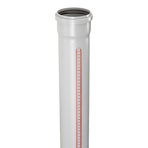 Труба канализационная 90x150 мм НТЕМ однораструбная, серая фото 3