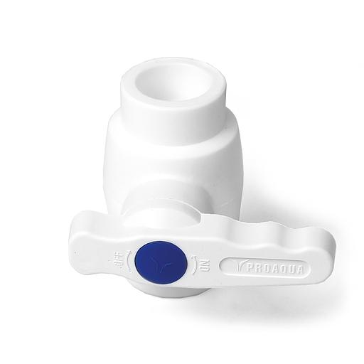 Кран шаровой 20 стандартнопроходной полипропиленовый PPR белый фото 2