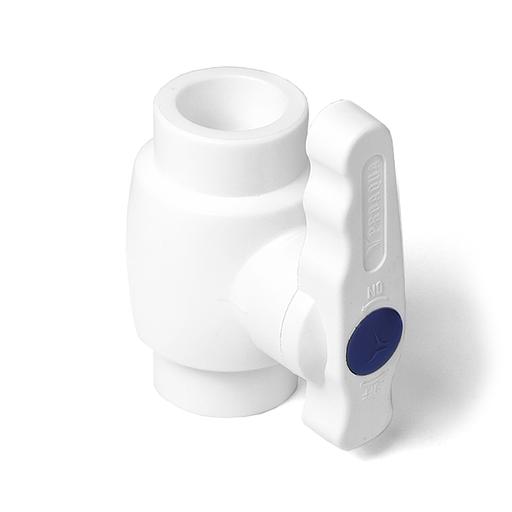 Кран шаровой 20 стандартнопроходной полипропиленовый PPR белый фото 4