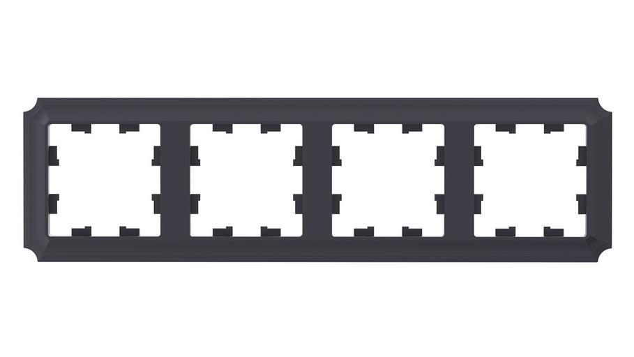 ATLASDESIGN ANTIQUE 4-постовая рамка, универсальная, КАРБОН фото 1