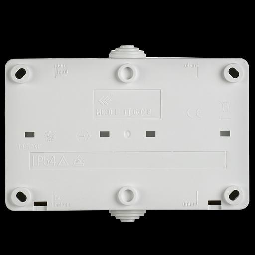 FORS Розетка 2-местная с заземлением для открытой установки 16А IP54 РСб22-3-ФБ белый ФОРС фото 3