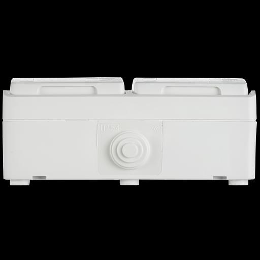 FORS Розетка 2-местная с заземлением для открытой установки 16А IP54 РСб22-3-ФБ белый ФОРС фото 5