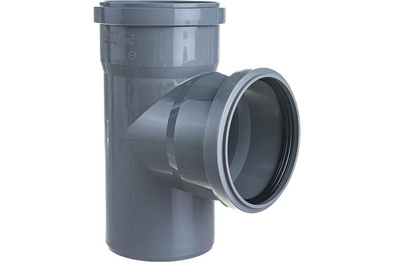 Тройник канализационный 87 град. 110 фото 2