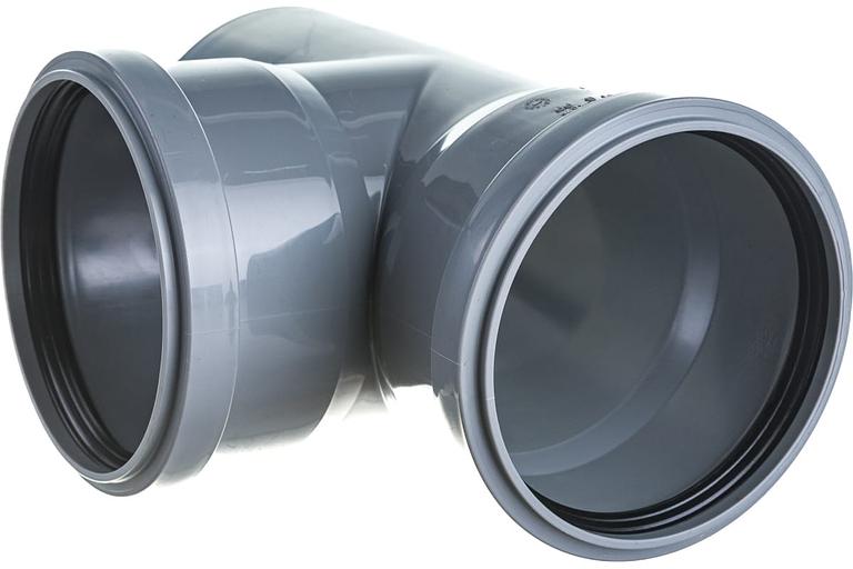 Тройник канализационный 87 град. 110 фото 3