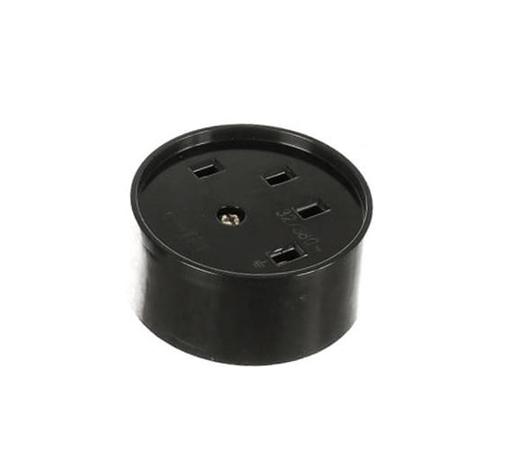 Разъем РШ-ВШ 32А 380В 3Р+РЕ круглый черный фото 2
