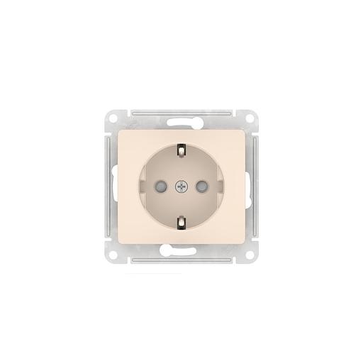 GLOSSA РОЗЕТКА с заземлением со шторками, 16А, быстрозажимные клеммы, БЕЖЕВЫЙ фото 4