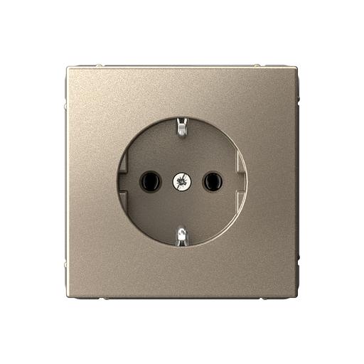 ARTGALLERY РОЗЕТКА с заземлением, 16А, механизм, быстрозажимные клеммы, шампань фото 1