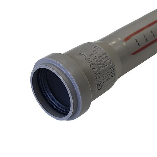 Труба канализационная 32x1000 мм НТЕМ однораструбная, серая фото 2