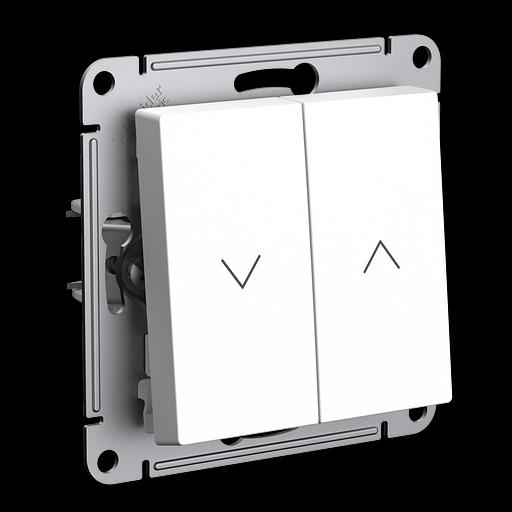 ATLASDESIGN 2-клавишный ВЫКЛЮЧАТЕЛЬ ЖАЛЮЗИ, 10А, мех., БЕЛЫЙ фото 2