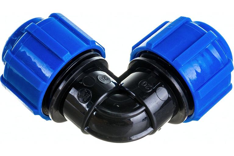 Отвод ПНД компрессионный 90 град 40 мм фото 1