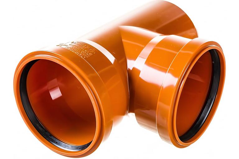 Тройник двухраструбный 87 град. 110 для наружной канализации фото 3