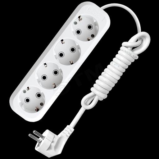 Удлинитель бытовой 4х3м с заземлением 16А АВС-пластик фото 1