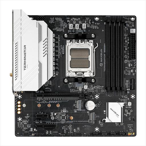 Материнская плата MAXSUN MS-Terminator B650M WIFI6, AM5, B650, 4*DDR5, 4*SATA 3.0, 2*M.2, USB 3.2, USB 2.0, Type-C, 1*PCIE 16, 1*PCIE 4, 1*PCIE 1, HDMI+DP, mATX фото 2
