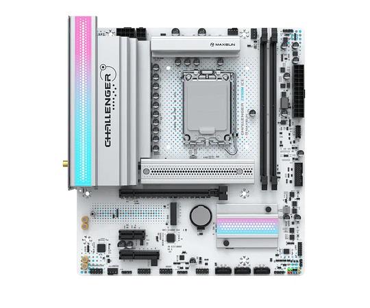 Материнская плата MAXSUN MS-Challenger Z890M WIFI ICE, LGA1851, Z890, 2*DDR5, 3*SATA3, 2*M.2, USB 3.2, USB 2.0, Type-C, 1*PCIEx16, 1*PCIex4, 1*PCIex1, HDMI+DP, mATX фото 3