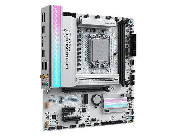 Материнская плата MAXSUN MS-Challenger Z890M WIFI ICE, LGA1851, Z890, 2*DDR5, 3*SATA3, 2*M.2, USB 3.2, USB 2.0, Type-C, 1*PCIEx16, 1*PCIex4, 1*PCIex1, HDMI+DP, mATX фото 4