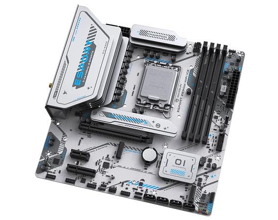 Материнская плата MAXSUN MS-eSport Z890M WIFI ICE, LGA1851, Z890, 4*DDR5, 4*SATA3, 3*M.2, USB 3.2, USB 2.0, Type-C, 1*PCIEx16, 1*PCIex4, 1*PCIex1, HDMI+DP, ATX фото 3
