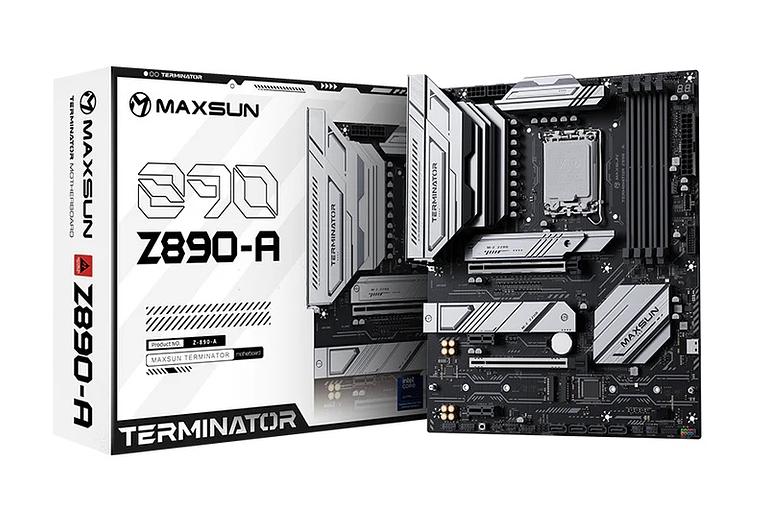 Материнская плата MAXSUN MS-Terminator Z890-A, LGA1851, Z890, 4*DDR5, 4*SATA3, 4*M.2, USB 3.2, USB 2.0, Type-C, 4*PCIEx16, HDMI+DP, ATX фото 1