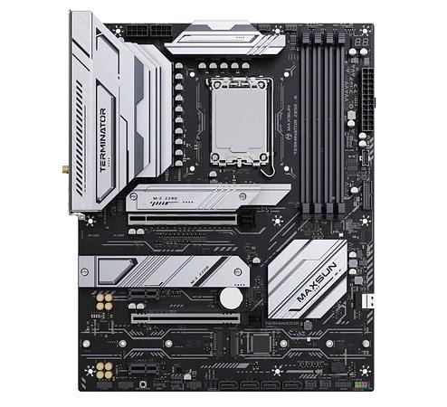 Материнская плата MAXSUN MS-Terminator Z890-A WIFI, LGA1851, Z890, 4*DDR5, 4*SATA3, 4*M.2, USB 3.2, USB 2.0, Type-C, 4*PCIEx16, HDMI+DP, ATX фото 2