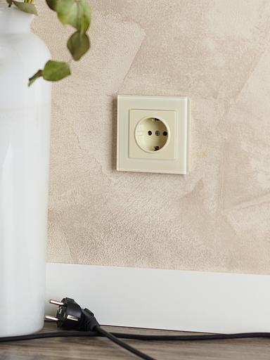 BRITE Рамка 1 пост РУ-1-2-БрВа стекло ванильный фото 7