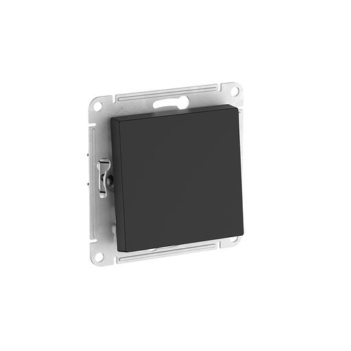 ATLASDESIGN 1-клавишный ВЫКЛЮЧАТЕЛЬ, сх.1, 10АХ, быстрозажимные клеммы, КАРБОН фото 1