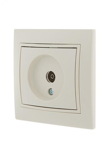 MIRA Розетка телевизионная ТV оконечная бежевая с вставкой фото 2