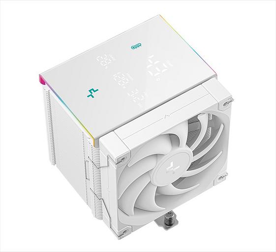 Кулер для процессора DEEPCOOL AK500 DIGITAL PRO WH LGA20XX/1700/1200/115X/AM5/AM4 (TDP 240W, PWM, Fan 120mm, 5 тепл. трубок, ARGB, белый) RET фото 3
