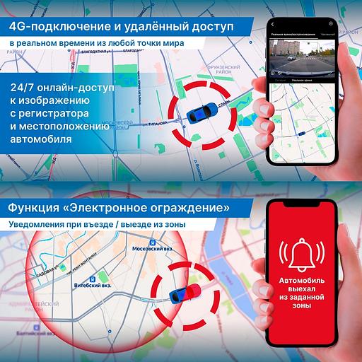 Видеорегистратор TrendVision Online SKY 4G черный 2Mpix 1080x1920 1080p 150гр. GPS внутренняя память:512Mb Ingenic T23 фото 2