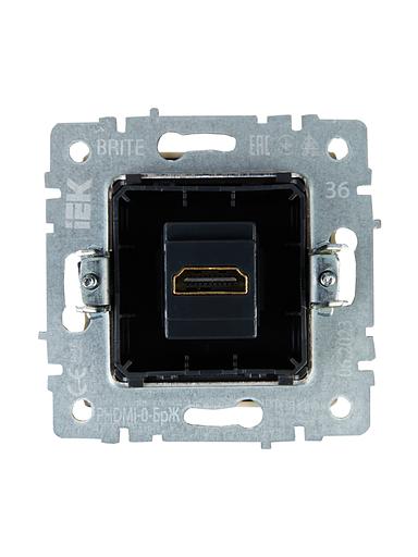BRITE Розетка HDMI РHDMI-0-БрЖ жемчуг фото 4