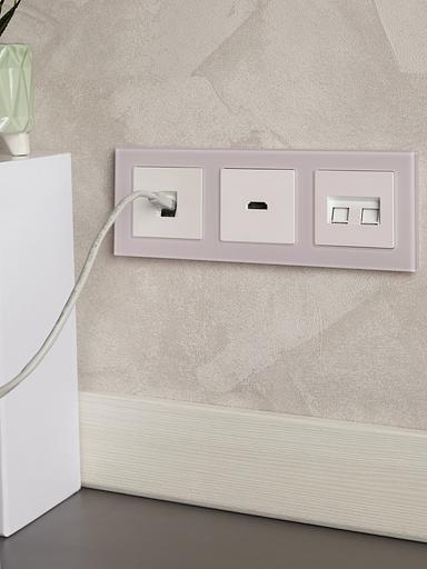 BRITE Розетка HDMI РHDMI-0-БрЖ жемчуг фото 7