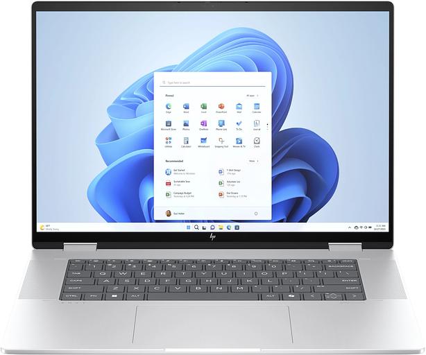 Ноутбук HP Envy x360 16-ad0007ci Ryzen 7 8840HS 16Gb SSD512Gb AMD Radeon Graphics 16" OLED Touch 3K (2880x1800) Windows 11 Home silver WiFi BT Cam (B4LZ4EA) фото 1