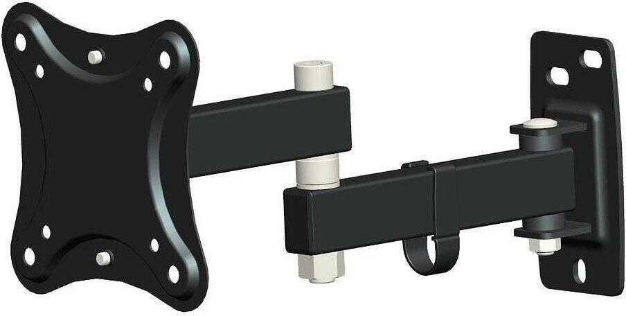 Кронштейн для телевизора Hama Fullmotion черный 10"-27" макс.15кг настенный фото 1