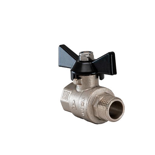 Кран шаровой полнопроходной 1' ВН/НР бабочка фото 2