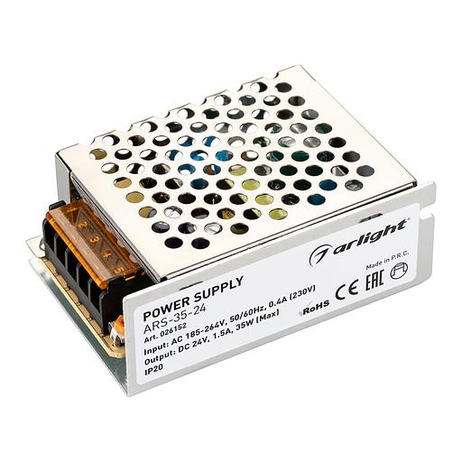 Блок питания ARS-35-24 (24V, 1.5A, 35W) (ARL, IP20 Сетка, 2 года) фото 1