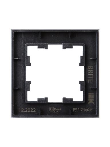 BRITE Рамка 1 пост РУ-1-2-БрСе стекло серый фото 3