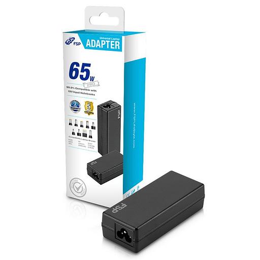 Адаптер питания FSP NB PRO 65 (FSP065-RBBN3) AC-DC 65W Adapter, Вход C6 (для ноутбучного кабеля), Кабель 1500мм, Выход 19V, в комплекте 9 переходников. RETAIL фото 4